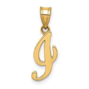 14k Yellow Gold, Mimi Collection, Small Script Initial I Pendant
